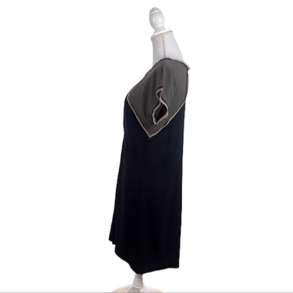 NWT BCBGMAXAZRIA Runway Asymmetrical cold shoulder color block tunic dress XXS - Picture 11 of 16